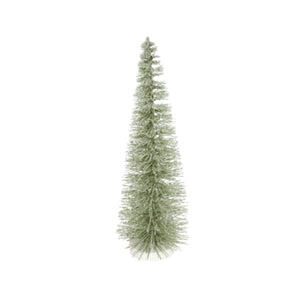 Green Sparkling Brush Tree Orn Lrg
