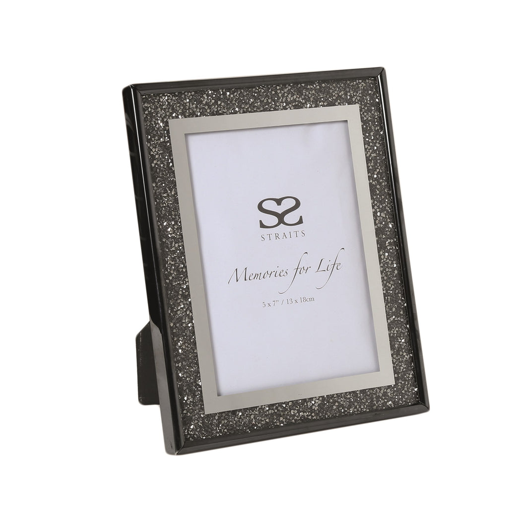 Black Beaded Surround Photo Frame 5x7in