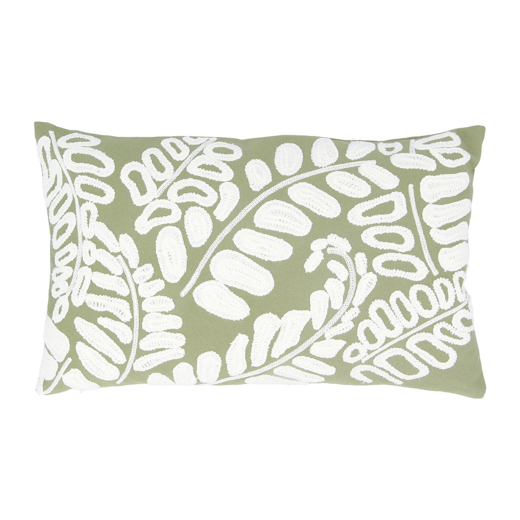 Green Crewel Work Cushion