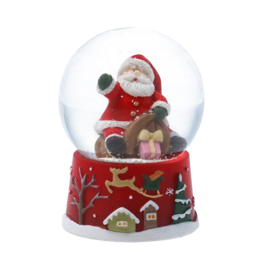 Santa with Sack Snowglobe Sml