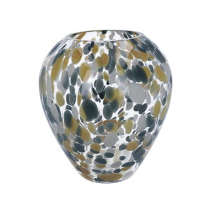 Camo Tortoiseshell Glass Bulb Vase Med