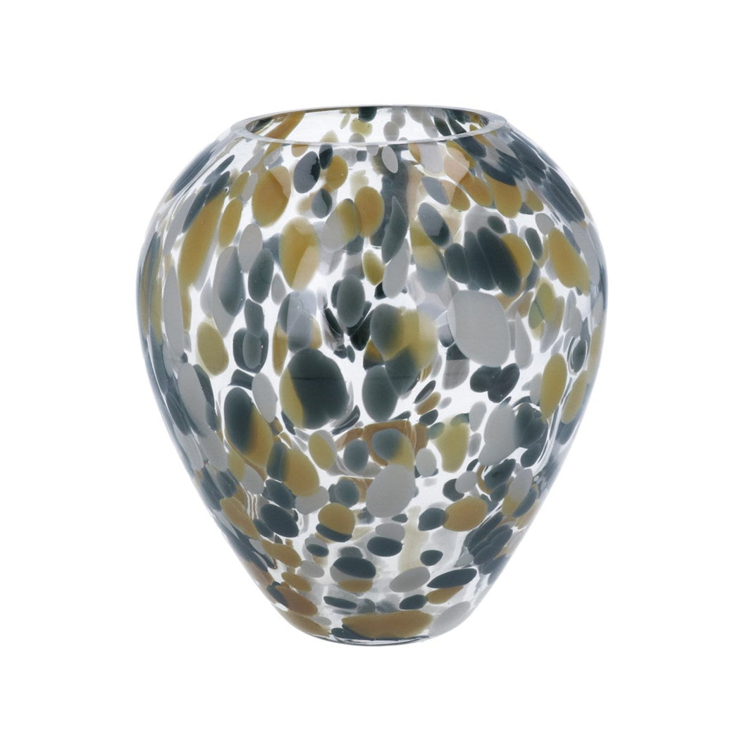 Camo Tortoiseshell Glass Bulb Vase Med