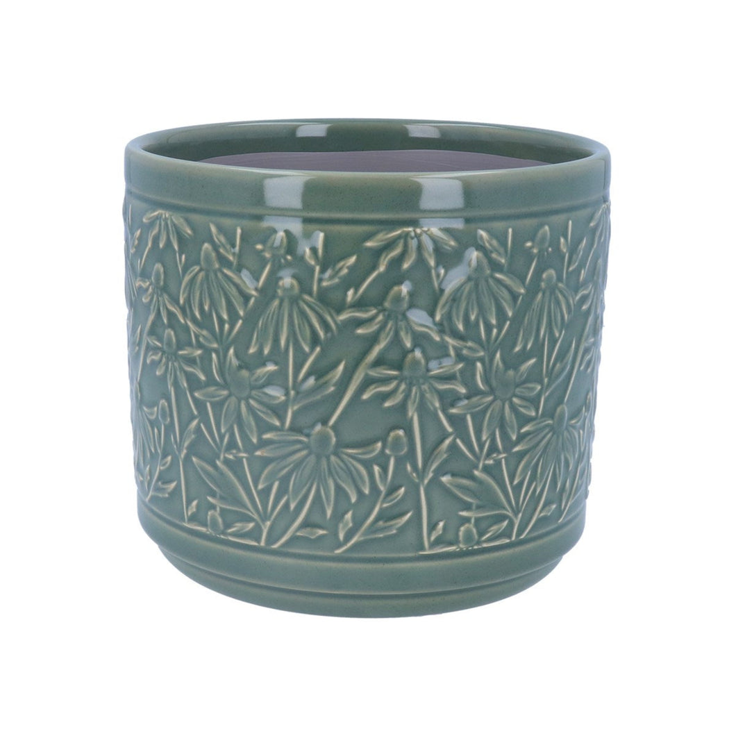Sage Rudbeckia Pot Cover Med - 17cm