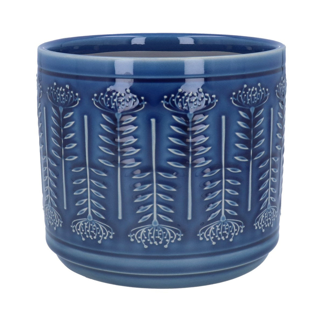 Navy Protea Pot Cover Large - 20cm