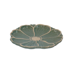 Green Flower Plate Small