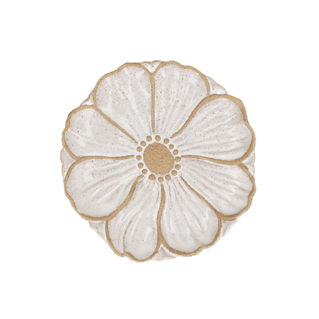 White Flower Plate Small