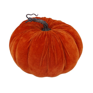 Orange Velvet Pumpkin Ornament Lrg