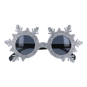 Silver Snowflake Glasses