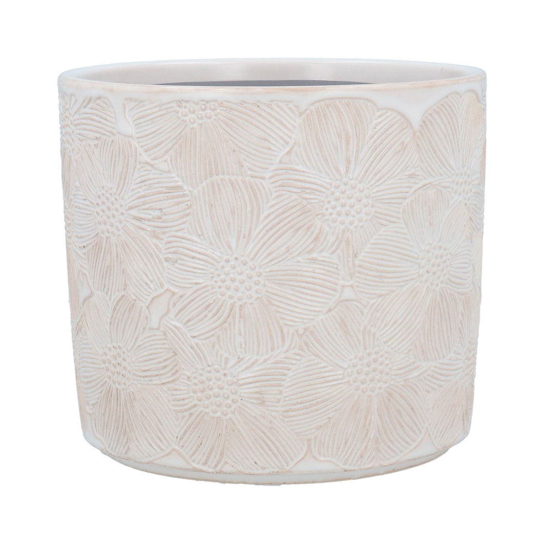 White Cosmos Pot Cover Large