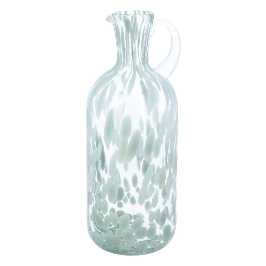Green Tortoiseshell Glass Jug