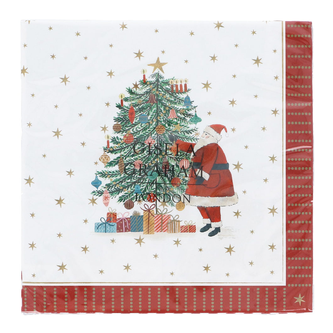 Nostalgia Paper Santa/Tree Napkins x20