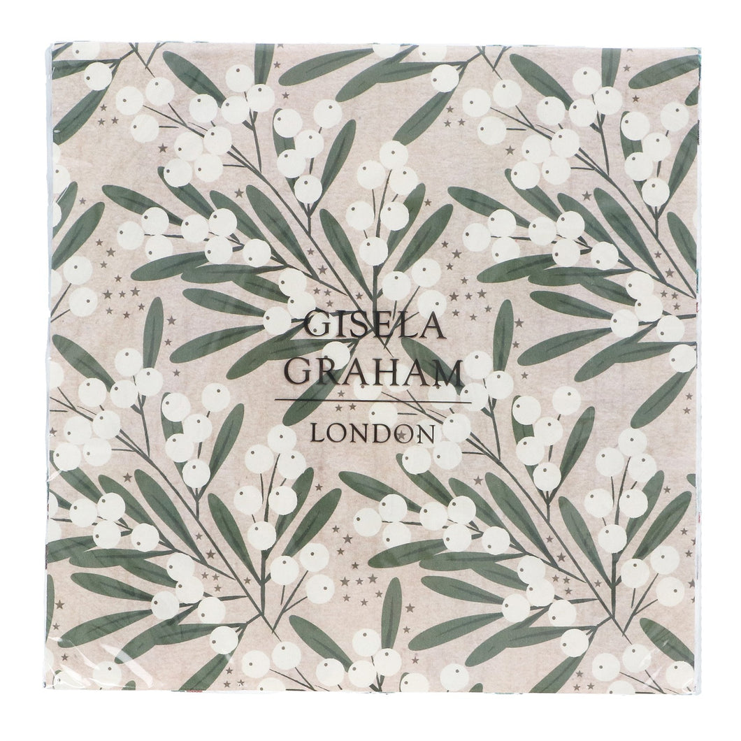 Mistletoe Ivory Paper Napkin x20