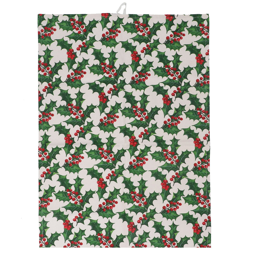 Holly Cotton Tea Towel