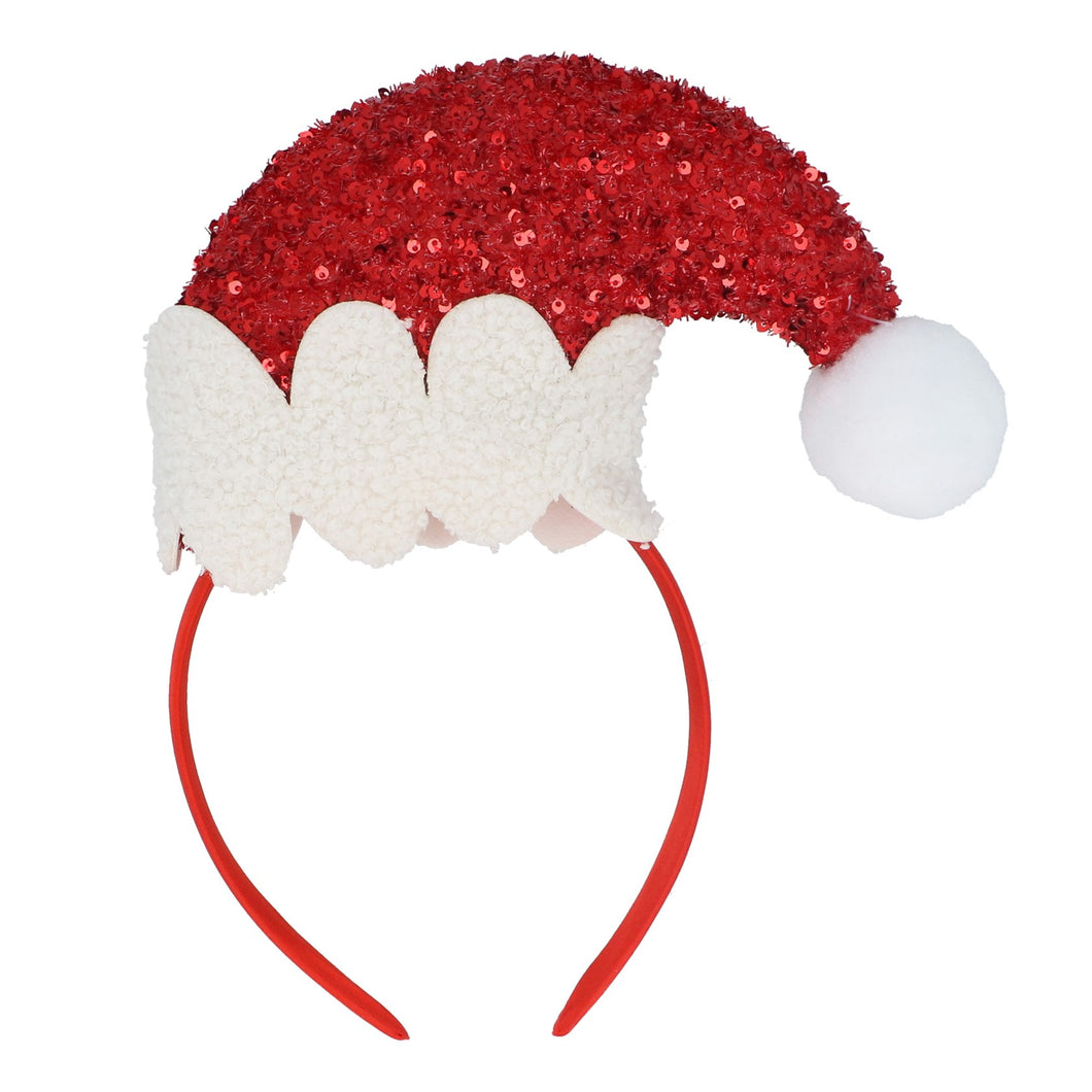 Red Sequin Santa Hat Headband
