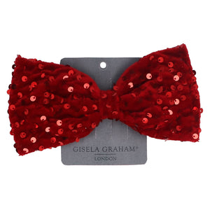 Red Sequin Bow Hairclip