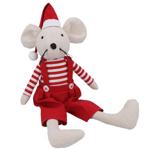 Mouse Shelf Sitter with Red/White Outfit Lrg