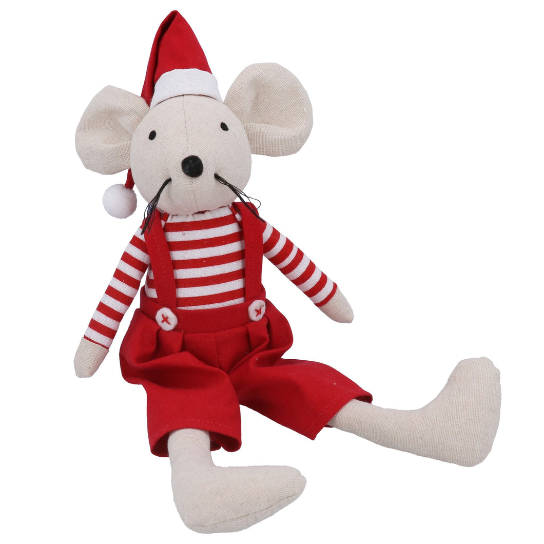 Mouse Shelf Sitter with Red/White Outfit Lrg