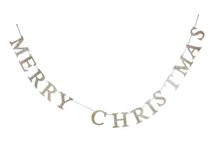 Gold 'Merry Christmas' Garland