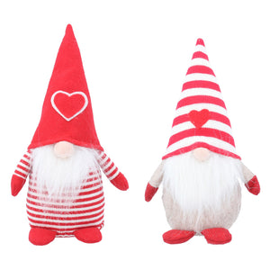 Red/White Stripe Nordic Santa Orn