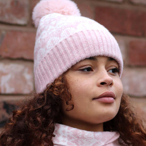 Pale Pink Fair Isle Hat