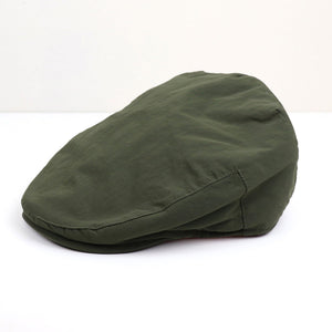 Khaki Shower Proof Flat Cap