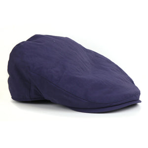 Navy Shower Proof Flat Cap