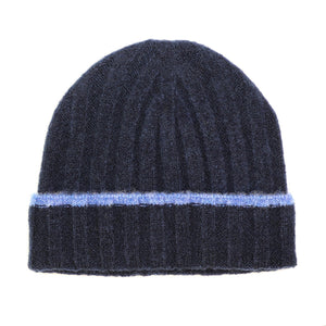 Dusky Blue Wool Blend Men's Hat