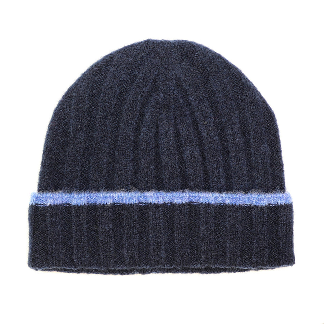 Dusky Blue Wool Blend Men's Hat