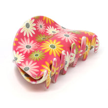 Load image into Gallery viewer, Pink and Yellow Floral Mix Claw Clip
