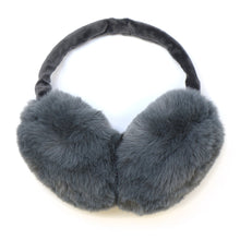 Load image into Gallery viewer, Dark Grey Faux Fur Folding Ear Muffs
