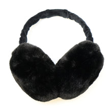 Load image into Gallery viewer, Black  Faux Fur Folding Ear Muffs
