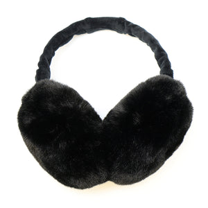 Black  Faux Fur Folding Ear Muffs
