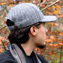 Load image into Gallery viewer, Men's Grey Herringbone Twill Baseball Cap
