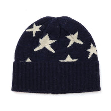 Load image into Gallery viewer, Estelle Navy Blend Star Beanie

