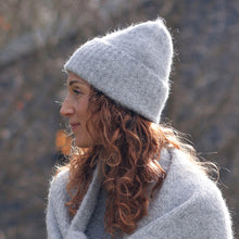 Load image into Gallery viewer, Ashleigh Grey Knit Blend Beanie
