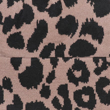 Load image into Gallery viewer, Taupe &amp; Black Animal Print Beanie
