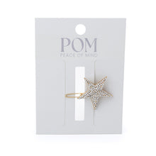 Load image into Gallery viewer, Golden Crystal Star Hair Clip
