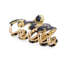 Load image into Gallery viewer, Tortoiseshell &amp; Gold Wave Claw Clip
