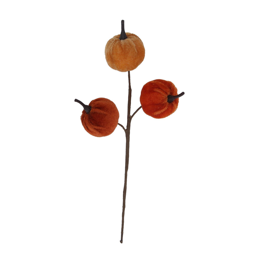 Autumn Velvet Pumpkin Pick