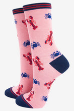 Load image into Gallery viewer, Women&#39;s Lobster and Crab Bamboo Socks
