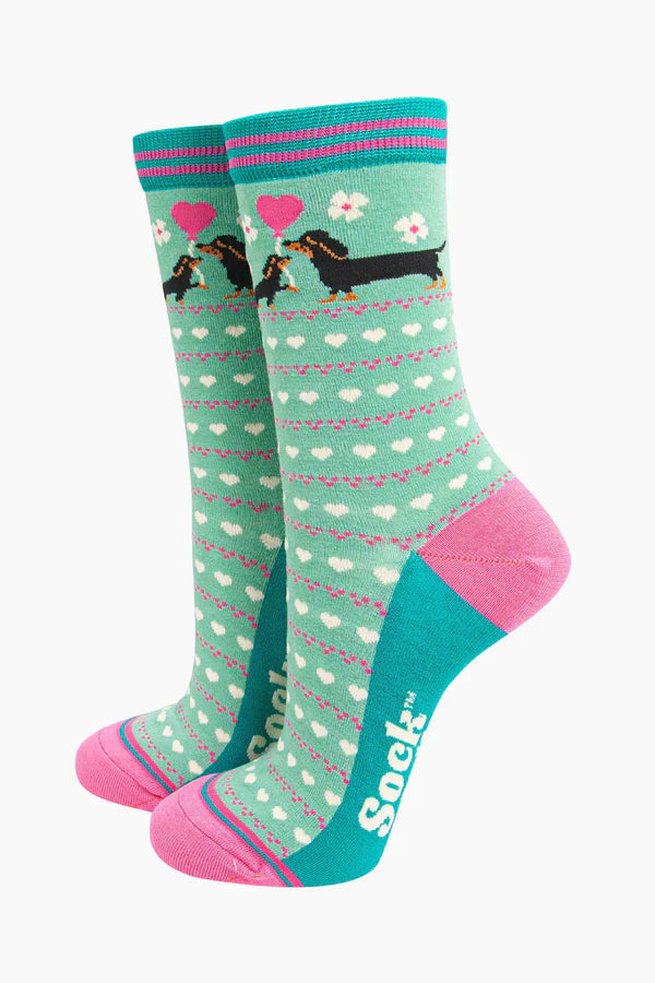Women's Socks Sausage Dog & Puppy