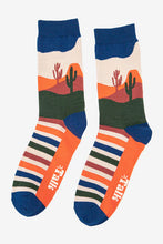 Load image into Gallery viewer, Men&#39;s Wild West Desert Cactus Bamboo Socks
