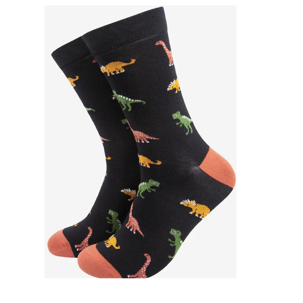 Men's Bamboo Socks Dinosaur