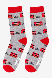 Men's Bamboo Socks Red Bus & Black Cab