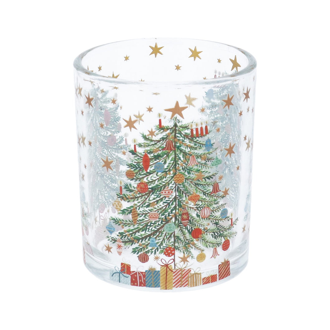 Nostalgia Tree Glass Tealight Sml