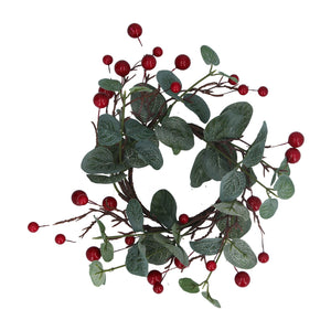Eucalyptus/Red Berry Candle Ring Lrg