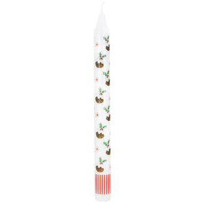 Christmas Puddings Crown Dinner Candle