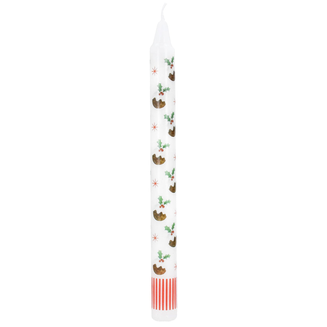 Christmas Puddings Crown Dinner Candle