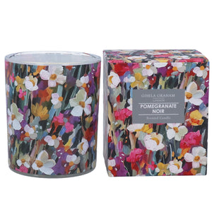 Abstract Flowers Scented Candle Pot