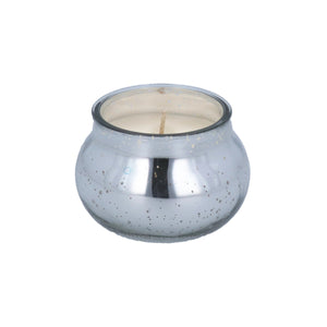 Silver Glass Pot with Candle